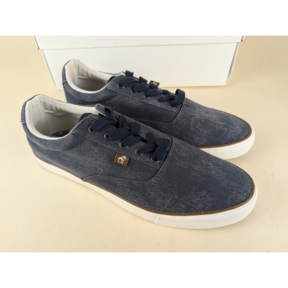 Caribbean Joe Shoes Mens 13 Rica Canvas Lace Up Sneakers Denim Blue Lace Up NEW - Picture 3 of 8